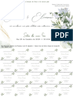 White Green Watercolor Floral Border Wedding Invitation (14 × 14 CM) (Recta - 20231123 - 124752 - 0000