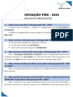 Faq Renegociacao Fies 2023