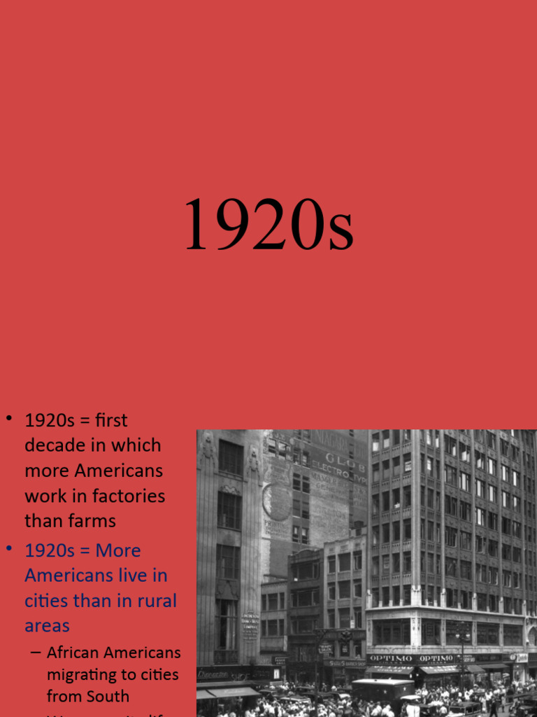 1 - 1920s Social 1 - Great Depression | PDF | The United States