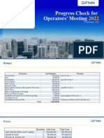 Operators' Meeting Prep 2022 - Progress Check 07nov2022