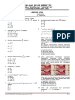 Soal Pas Matematika Kelas 9 K-13 Tapel 2023-2024