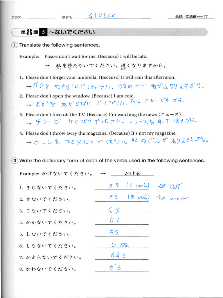 Genki Workbook PDF