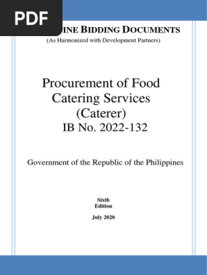 PBD Catering Services ITB No. 2022-132