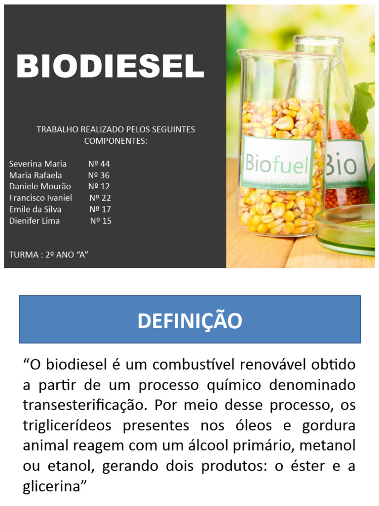 Biodiesel: Definição e Importância Ambiental | PDF | Biodiesel | Diesel