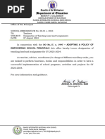 School Memo No. 08 01 Designation of Special Assignment