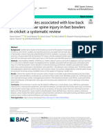 Farhart - Intrinsic Variables Associated With Low Back Pain and Lumbar Spine Injury in Fast Bowlers in Cricket A Systematic Review, BMCSSMR 2023