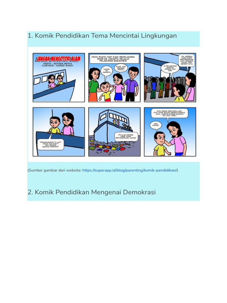 Contoh Komik Pendidikan | PDF