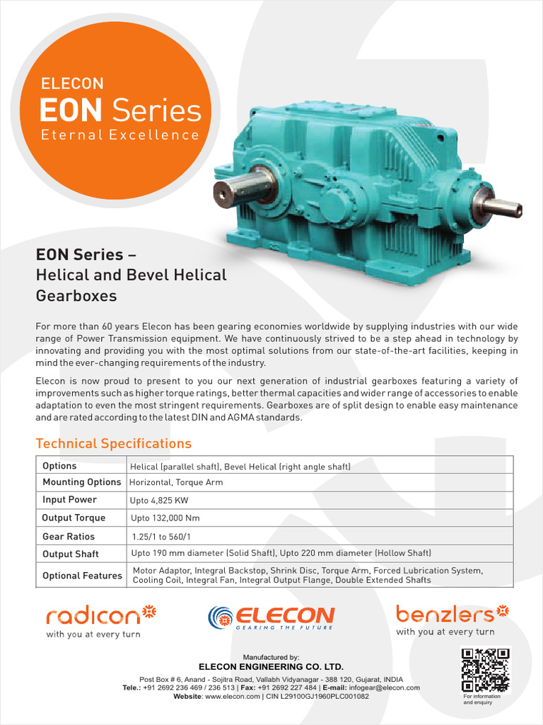 Elecon Eon Series Flyer | PDF