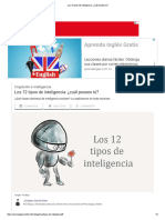 Los 12 Tipos de Inteligencia Cual Posees