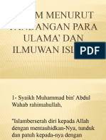 Islam Menurut Pandangan Ulama'