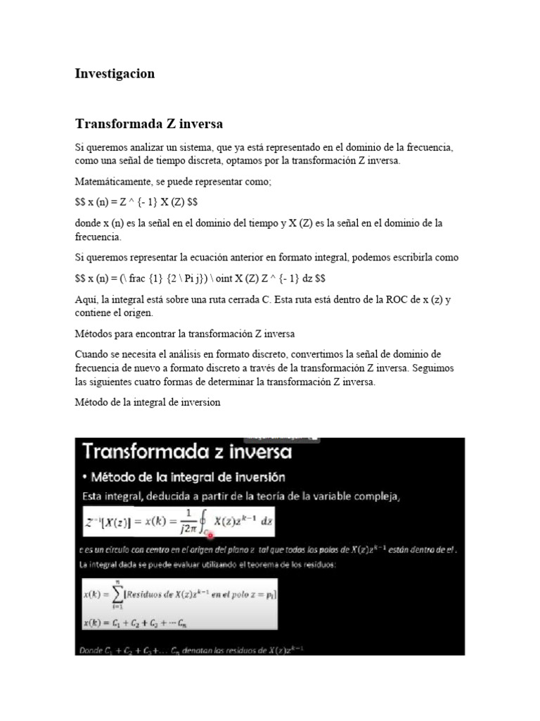 Transformada z inversa pdf