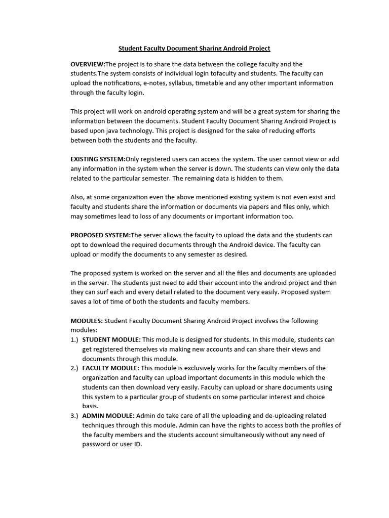 College document sharing pdf android operating system computer