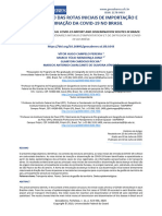 Pereira Et Al 2020 Identificação Das Rotas Iniciais de Importação e Disseminação Da Covid-19 No Brasil