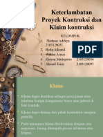 Keterlambatan Proyek Kontruksi Dan Klaim Kuntruksi KELOMPOK