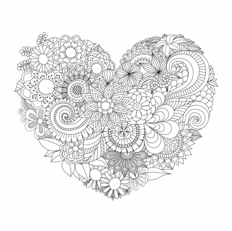 Heart Colouring Worksheet