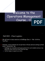 Introduction To Operational Management