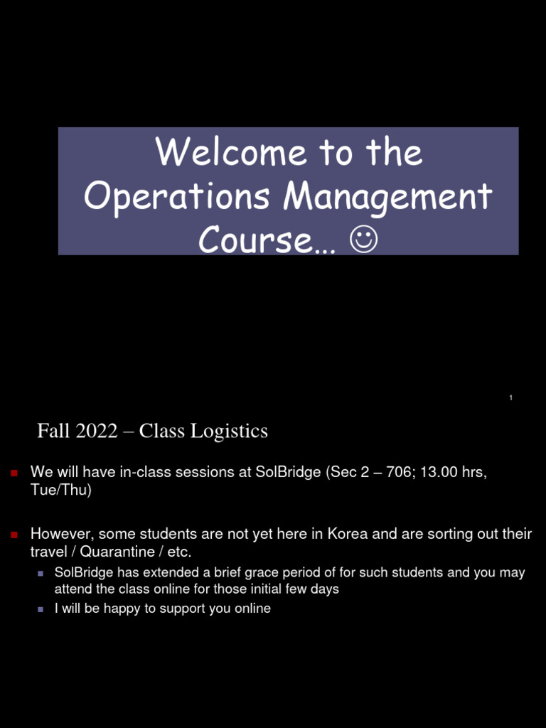 Introduction to operational management pdf supply chain inventory