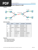 Finals Activity 1 - 6.4.3.3 Packet Tracer - Connect A Router To A LAN