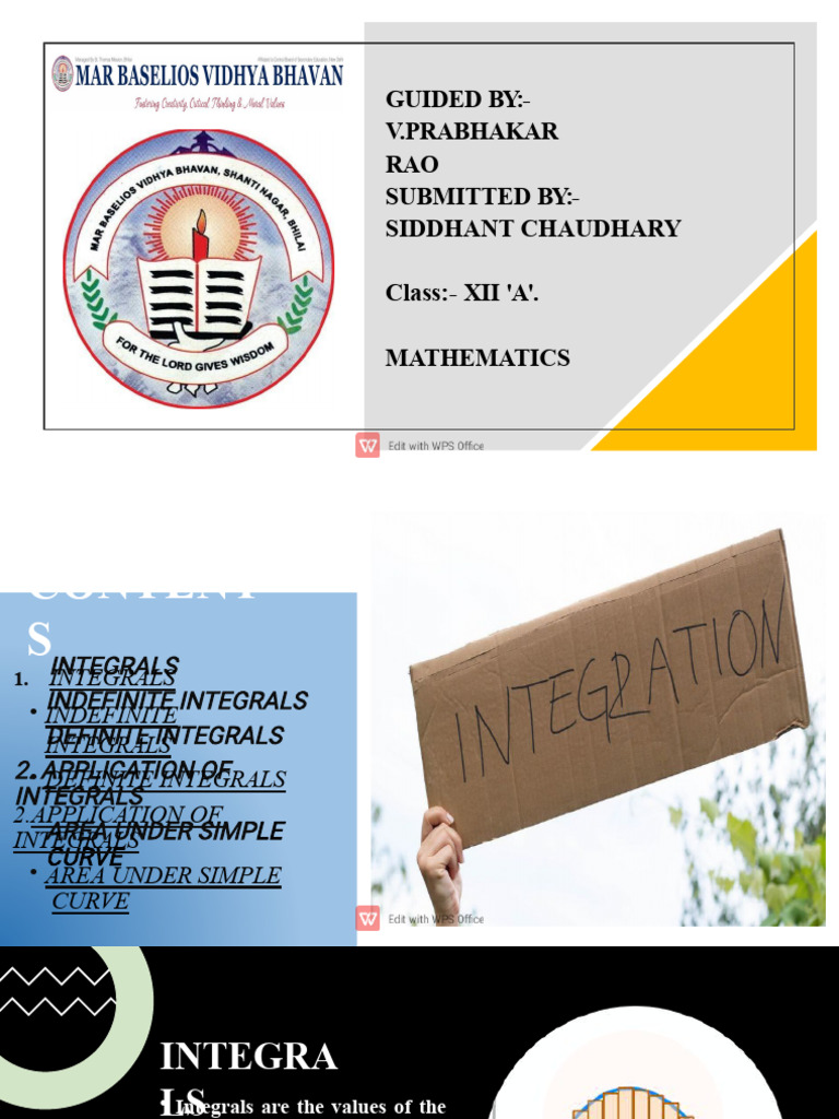 Calculus Guide for Class XII Students | PDF | Integral | Derivative