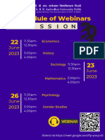 Schedule of Webinars Admission 28th June 1