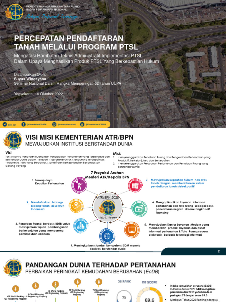 Pendaftaran Tanah Melalui PTSL 2022 | PDF