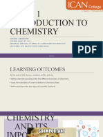Topic 1 Introduction To Chemisrty
