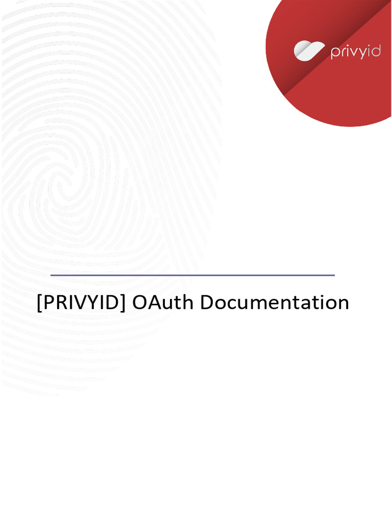 PrivyID OAuth API Documentation | PDF | Telecommunications ...