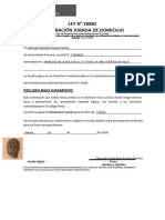 Declaracion Jurada Domiciliaria