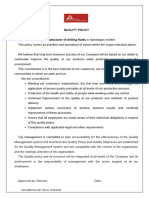 Reviewed AZO-QMS-PLC-001 Quality Policy