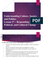 UCSP Lesson17 Responding To Social Political and Cultural Change