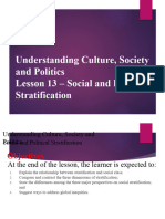 UCSP Lesson13 Social and Political Stratification