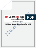 20 Must Solve Questions For XAT