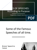 Lesson 12 Types of Speeches