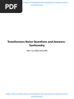 Transformers Noise Questions and Answers - Sanfoundry