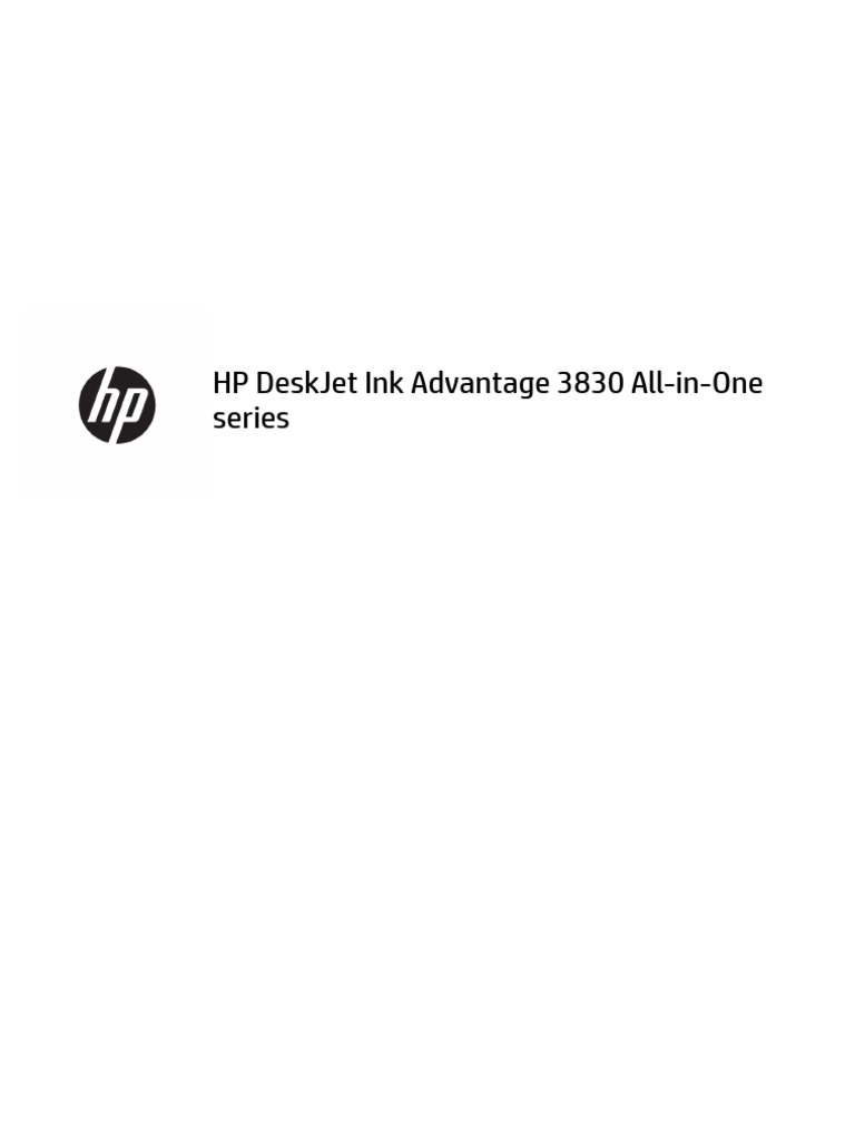 HP Deskjet Ink Advantage 3830 All-In-One Series | PDF