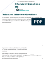 Top 25 Valuation Interview Questions With Answers (Must Know!)