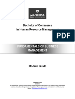BCOM HRM - Fundamentals of Business Management