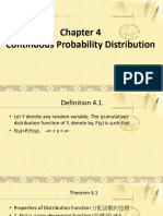 Chapter 4 Continuous Probability Distribution