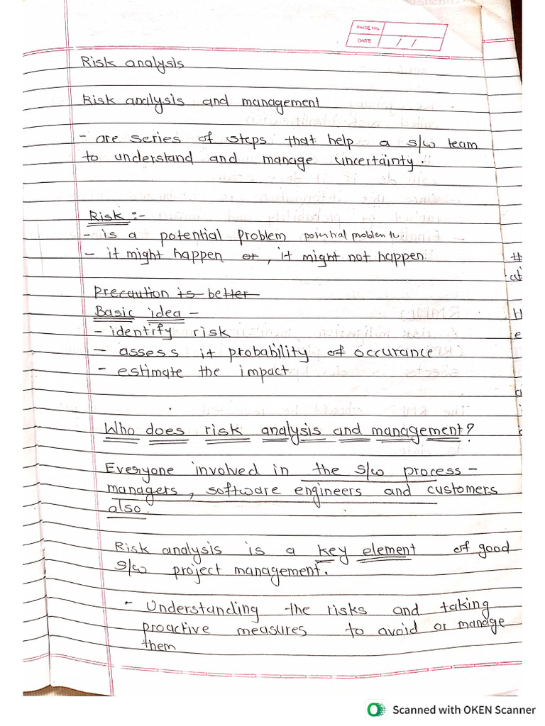 Risk Management Notes | PDF