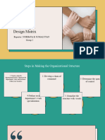 Organization Structuring Design Matrix
