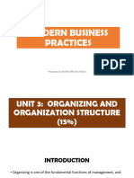 Unit 3 - Organizing and Organization Structure