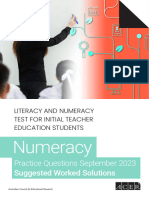 Numeracy Practice Worked - Solutions