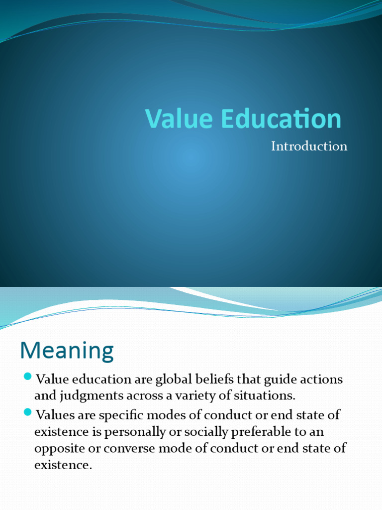 Understanding Value Education Concepts | PDF