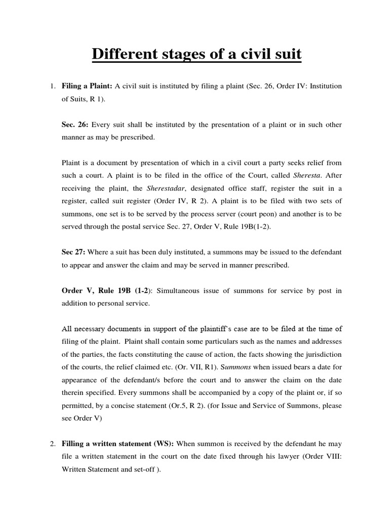 different-stages-of-a-civil-suit-pdf-lawsuit-alternative-dispute