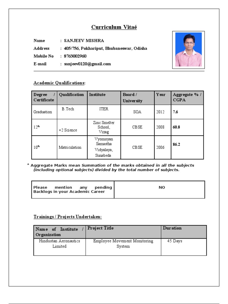 B E Resume Format For Freshers Resumeformat Resume