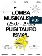 Lomba Musikalisasi Puisi Taufiq Ismail 2023