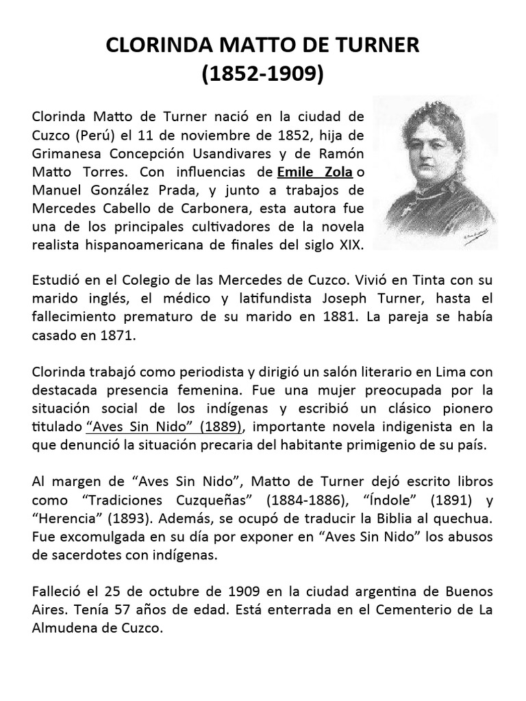 Clorinda Matto De Turner Pdf