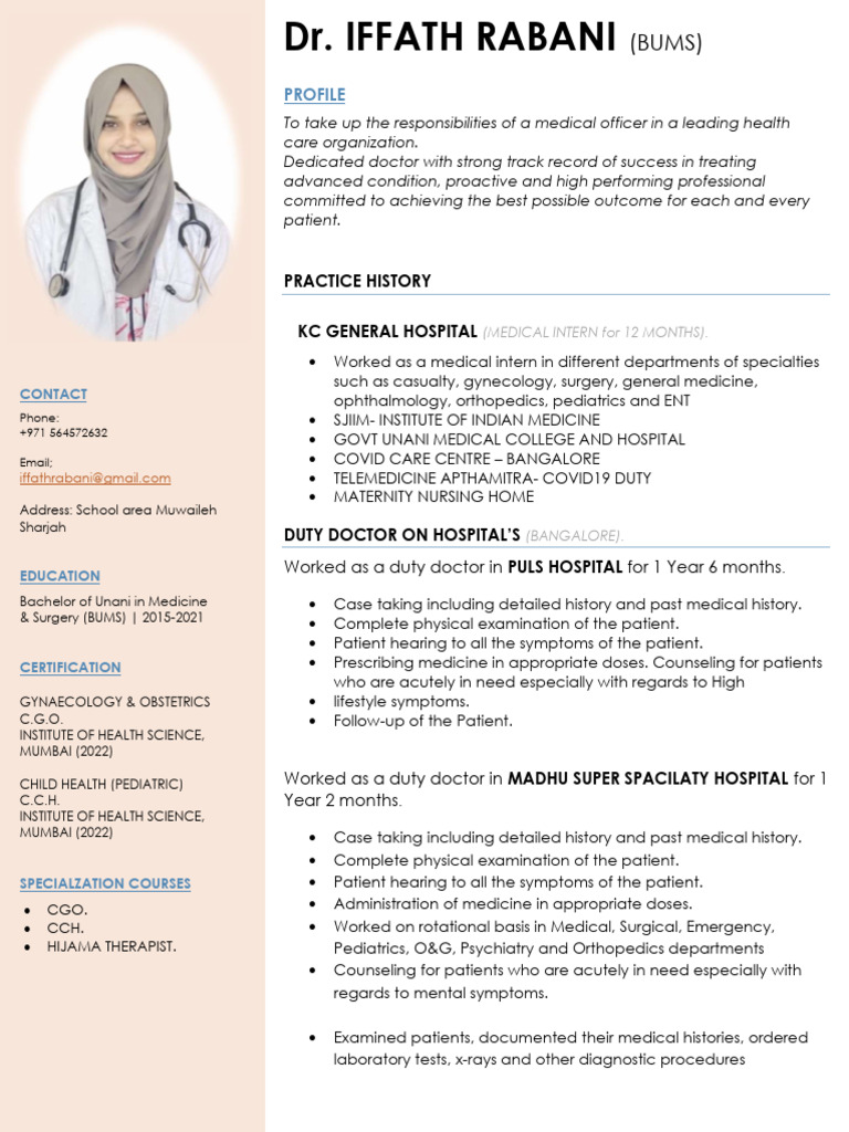 Dr. Iffath | PDF | Medicine | Physician