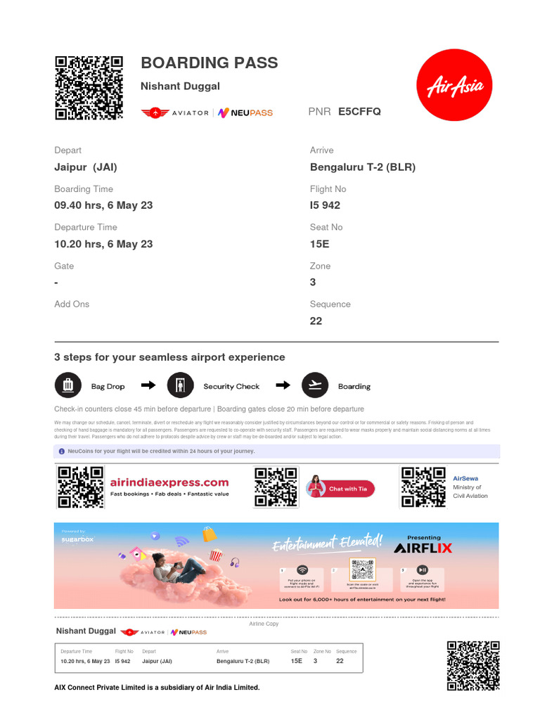 Flight Details for Passengers | PDF | Airport | Civil Aviation