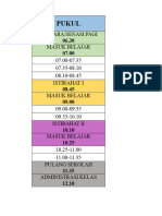 Jadwal Di Dinding